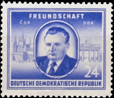 Briefmarken DDR 1952, Mi.Nr. 302, Staatsbesuch von Gottwald, Postfrisch