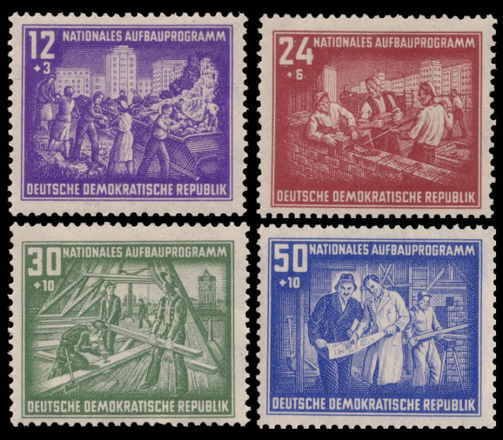 Briefmarken DDR 1952, Mi.Nr. 303-306, Aufbauprogramm, Postfrisch