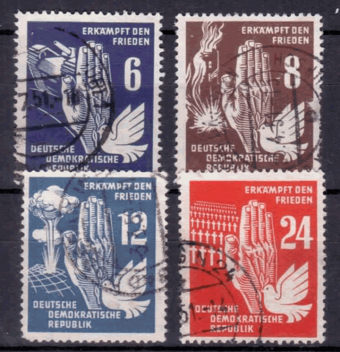 Briefmarken DDR 1950 Mi.Nr. 276-279 Gestempelt