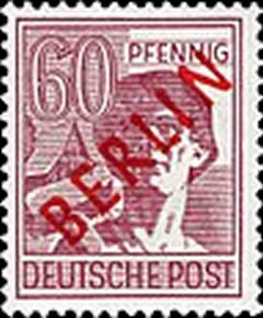 Briefmarken Berlin 1949 Mi.Nr. 31, Rotaufdruck - Postfrisch