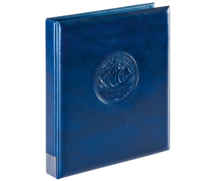 LINDNER Ringbinder "Half Penny" leer Blau