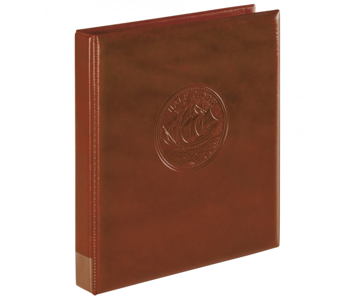 LINDNER Ringbinder "Half Penny" leer Dunkelbraun