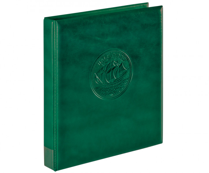 LINDNER Ringbinder "Half Penny" leer Grün