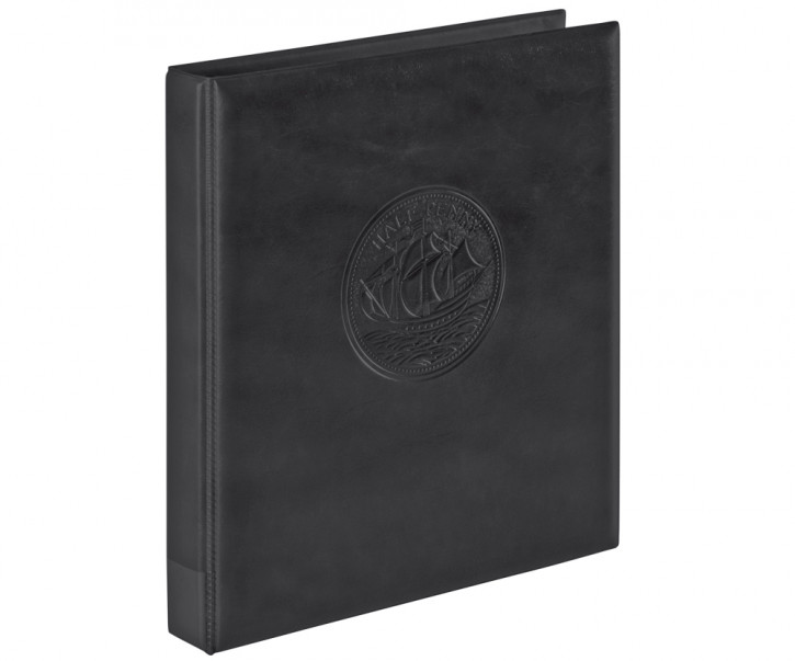 LINDNER Ringbinder "Half Penny" leer Schwarz