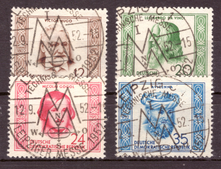 Briefmarken DDR 1952, Mi.Nr. 311-314, Persönlichkeiten, Gestempelt