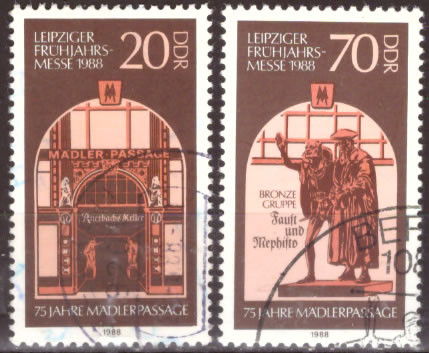 Briefmarken: DDR 1988, Mi. Nr. 3153-3154, Leipziger Frühjahrsmesse. Gestempelt