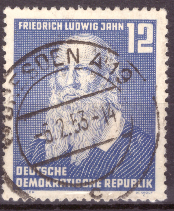 Briefmarken DDR 1952, Mi.Nr. 317, Turnvater Jahn, Gestempelt