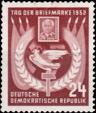 Briefmarken DDR 1952, Mi.Nr. 319, Tag der Briefmarke, Postfrisch