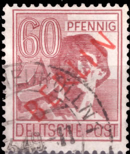 Briefmarken Berlin 1949 Mi.Nr. 31, Rotaufdruck - Gestempelt