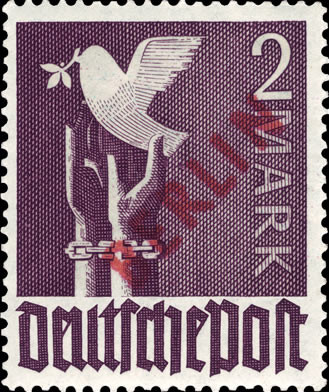 Briefmarken Berlin 1949 Mi.Nr. 34, Rotaufdruck - Postfrisch