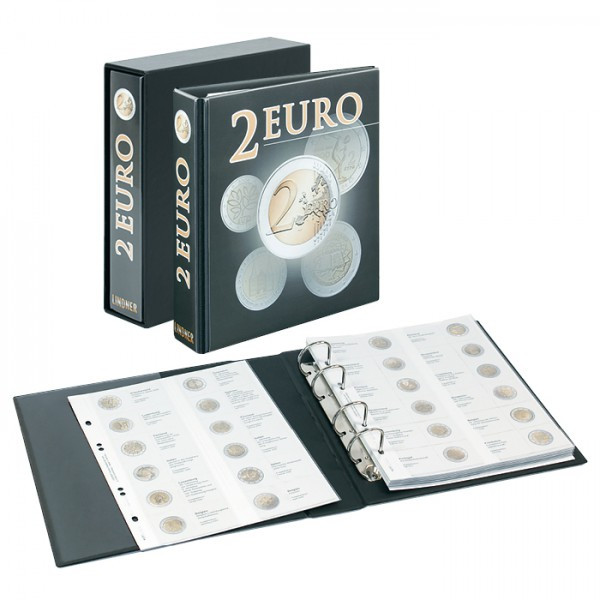Lindner PUBLICA M 2 Euro-Vordruckalbum Band 1 mit Schutzkassette