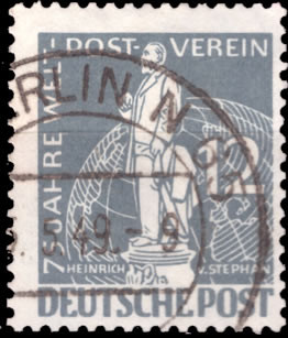 Briefmarken Berlin 1949 Mi.Nr. 35, 75 Jahre Weltpostverein - Gestempelt