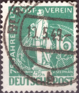Briefmarken Berlin 1949 Mi.Nr. 36, 75 Jahre Weltpostverein - Gestempelt