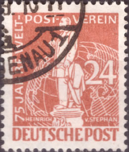Briefmarken Berlin 1949 Mi.Nr. 37, 75 Jahre Weltpostverein - Gestempelt