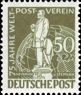 Briefmarken Berlin 1949 Mi.Nr. 38, 75 Jahre Weltpostverein - Postfrisch