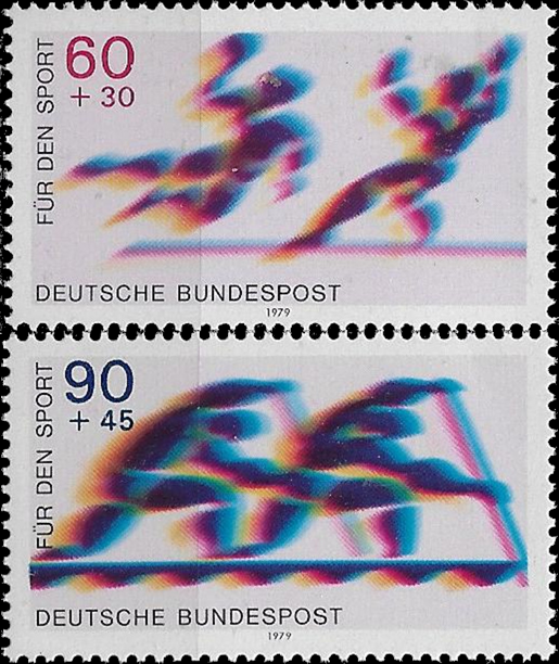 Briefmarken BRD (Bund) 1979, Mi.Nr. 1009-1010, Sporthilfe. Postfrisch