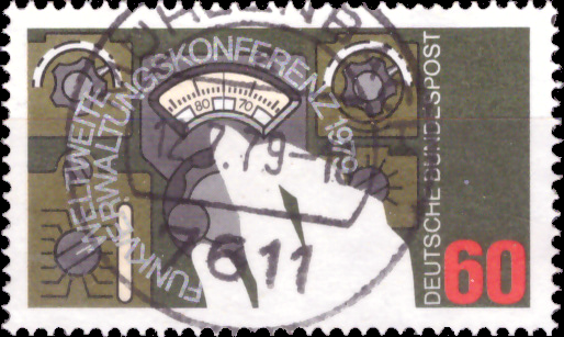 Briefmarken BRD (Bund) 1979, Mi.Nr. 1015, Funkverwaltungskonferenz. Gestempelt