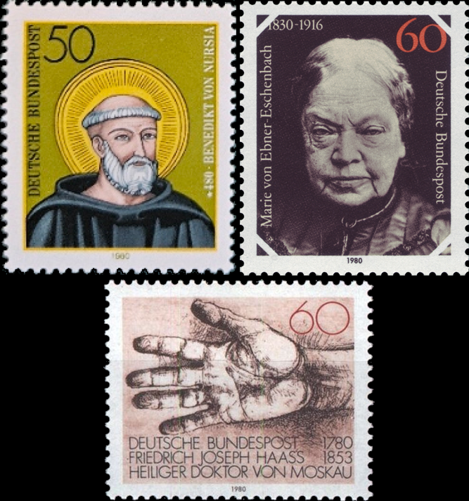 Briefmarken BRD (Bund) 1980, Mi.Nr. 1055, 1056, 1057, Postfrisch