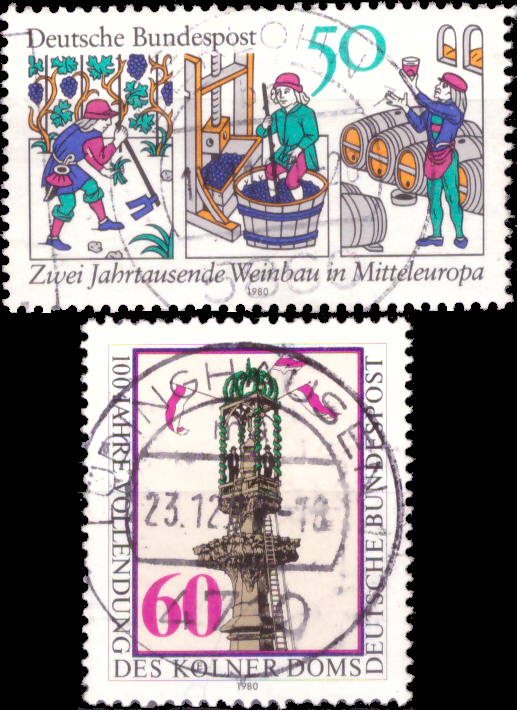 Briefmarken BRD (Bund) 1980, Mi.Nr. 1063, 1064, Gestempelt