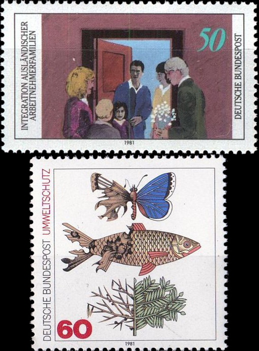 Briefmarken BRD (Bund) 1981, Mi.Nr. 1086, 1087, Postfrisch