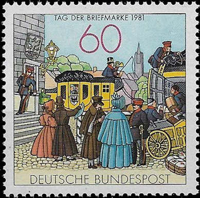 Briefmarken BRD (Bund) 1981, Mi.Nr. 1112, Tag der Briefmarke. Postfrisch