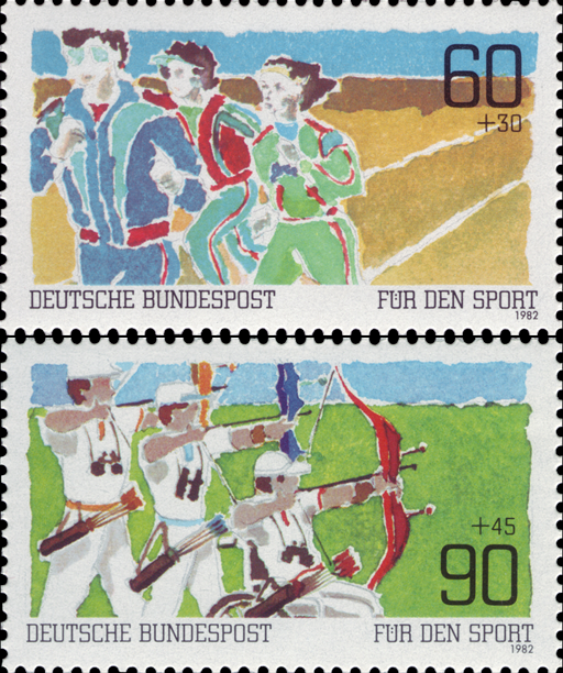 Briefmarken BRD (Bund) 1982, Mi.Nr. 1127-1128, Sporthilfe. Postfrisch