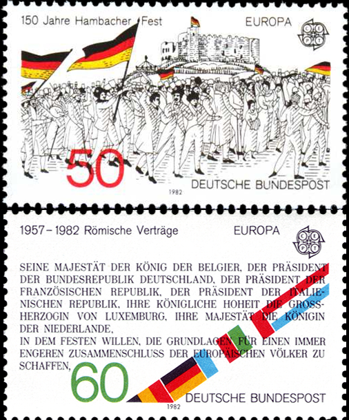 Briefmarken BRD (Bund) 1982, Mi.Nr. 1130-1131, Europa: Historische Ereignisse. Postfrisch