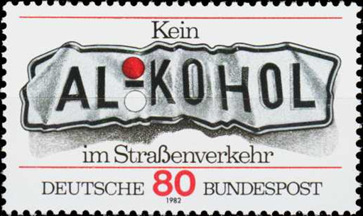Briefmarken BRD (Bund) 1982, Mi.Nr. 1145, Kein Alkohol im Straßenverkehr. Postfrisch