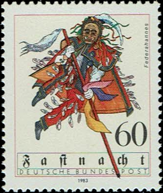 Briefmarken BRD (Bund) 1983, Mi.Nr. 1167, Schwäbisch-alemannische Fastnacht. Postfrisch