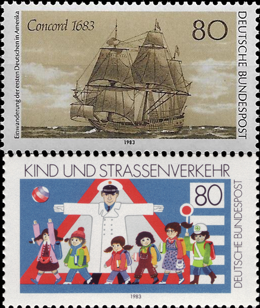 Briefmarken BRD (Bund) 1983, Mi.Nr. 1180,1181, Postfrisch