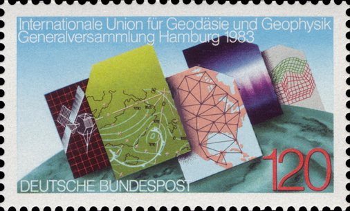 Briefmarken BRD (Bund) 1983, Mi.Nr. 1187, Geodäsie und Geophysik. Postfrisch