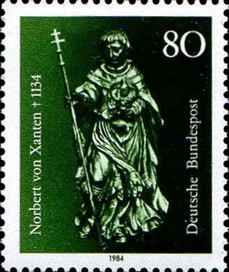 Briefmarken BRD (Bund) 1984, Mi.Nr. 1212, hl. Norbert von Xanten. Postfrisch