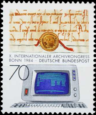 Briefmarken BRD (Bund) 1984, Mi.Nr. 1224, Archivkongress. Postfrisch