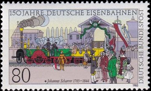 Briefmarken BRD (Bund) 1985, Mi.Nr. 1264, 150 Jahre deutsche Eisenbahnen. Postfrisch