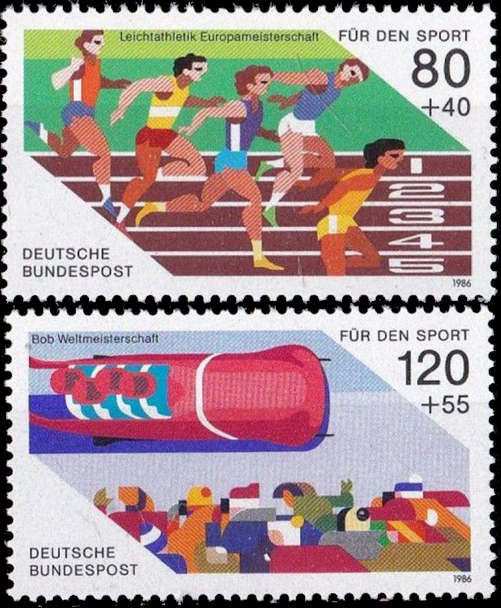 Briefmarken BRD (Bund) 1986, Mi.Nr. 1269-1270, Sporthilfe. Postfrisch