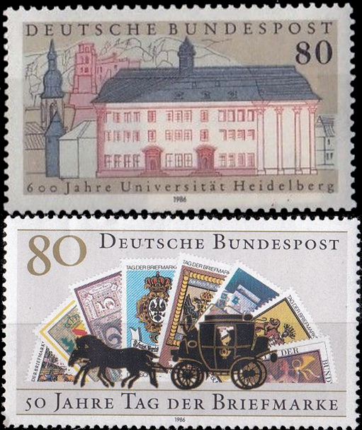 Briefmarken BRD (Bund) 1986, Mi.Nr. 1299,1300, Postfrisch