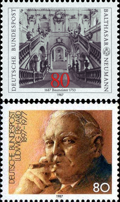 Briefmarken BRD (Bund) 1987, Mi.Nr. 1307-1308, Postfrisch