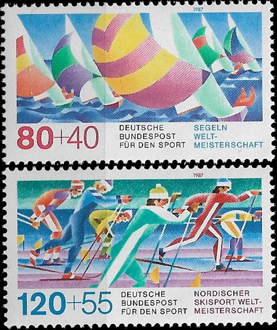 Briefmarken BRD (Bund) 1987, Mi.Nr. 1310-1311, Sporthilfe. Postfrisch