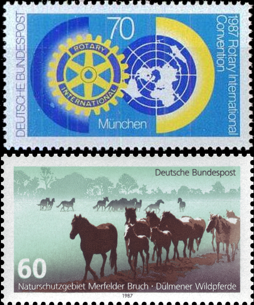 Briefmarken BRD (Bund) 1987, Mi.Nr. 1327, 1328, Postfrisch