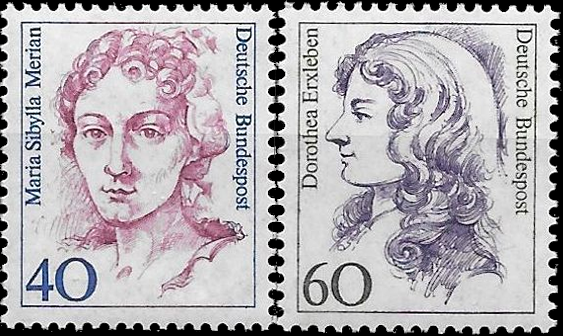 Briefmarken BRD (Bund) 1987, Mi.Nr. 1331-1332, Freimarken: Frauen der deutschen Geschichte (II). Postfrisch