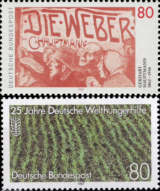 Briefmarken BRD (Bund) 1987, Mi.Nr. 1344, 1345, Postfrisch