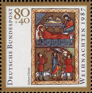 Briefmarken BRD (Bund) 1987, Mi.Nr. 1346, Weihnachten. Postfrisch