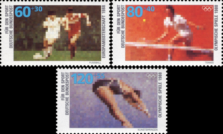 Briefmarken BRD (Bund) 1988, Mi.Nr. 1353-1355, Sporthilfe. Postfrisch