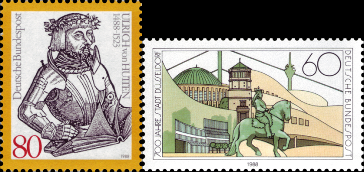 Briefmarken BRD (Bund) 1988, Mi.Nr. 1364, 1369, Postfrisch