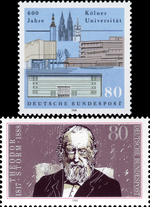 Briefmarken BRD (Bund) 1988, Mi.Nr. 1370, 1371, Postfrisch
