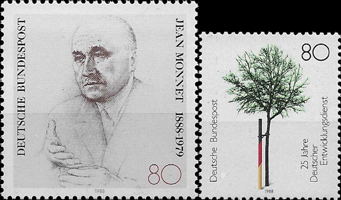 Briefmarken BRD (Bund) 1988, Mi.Nr. 1372, 1373, Postfrisch
