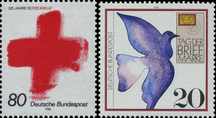 Briefmarken BRD (Bund) 1988, Mi.Nr. 1387, 1388, Postfrisch