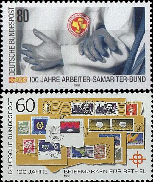 Briefmarken BRD (Bund) 1988, Mi.Nr. 1394, 1395, Postfrisch