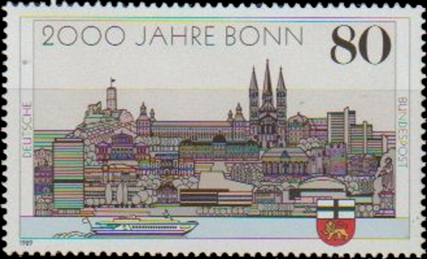 Briefmarken BRD (Bund) 1989, Mi.Nr. 1402, 2000 Jahre Bonn. Postfrisch