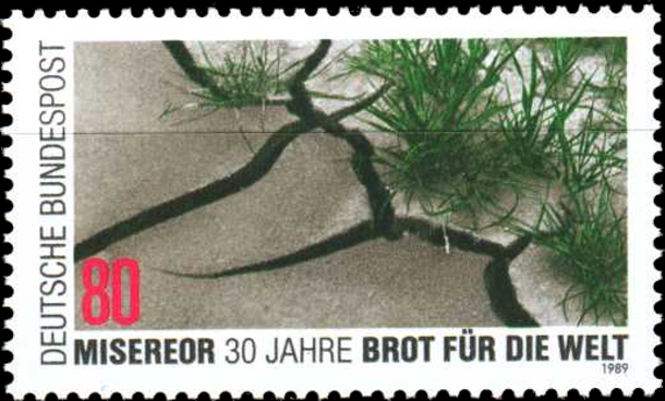 Briefmarken BRD (Bund) 1989, Mi.Nr. 1404, „Misereor“ und „Brot für die Welt“. Postfrisch